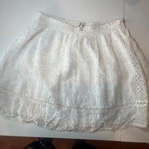 Joie Floral Lace White Skirt